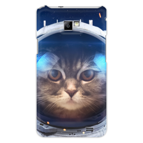 Заказать чехол для Samsung в Москве. Чехол для Samsung Galaxy S2 Котосмонавт от Media M  - готовые дизайны и нанесение принтов.