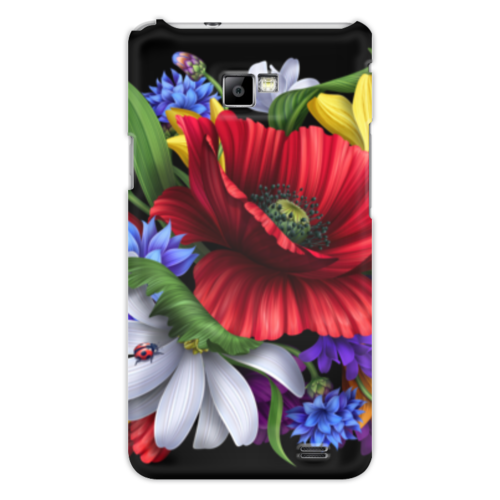 Заказать чехол для Samsung в Москве. Чехол для Samsung Galaxy S2 Композиция цветов от weeert - готовые дизайны и нанесение принтов.