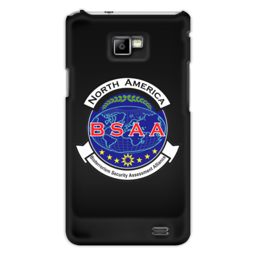 Заказать чехол для Samsung в Москве. Чехол для Samsung Galaxy S2 Resident Evil. BSAA от game-fan - готовые дизайны и нанесение принтов.