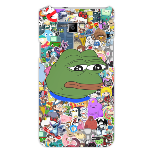 Заказать чехол для Samsung в Москве. Чехол для Samsung Galaxy S2 Sad Frog от Jimmy Flash - готовые дизайны и нанесение принтов.