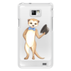 Заказать чехол для Samsung в Москве. Чехол для Samsung Galaxy S2 Вежливый сурикат от tigerda  - готовые дизайны и нанесение принтов.