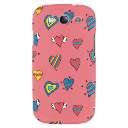 Заказать чехол для Samsung в Москве. Чехол для Samsung Galaxy S3 Heart doodles от ANDREI M - готовые дизайны и нанесение принтов.