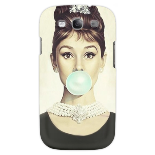 Заказать чехол для Samsung в Москве. Чехол для Samsung Galaxy S3 Одри Хепбёрн от lopatik - готовые дизайны и нанесение принтов.