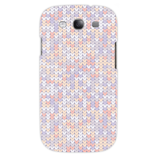 Заказать чехол для Samsung в Москве. Чехол для Samsung Galaxy S3 Сиреневый вязаный узор от Antaya - готовые дизайны и нанесение принтов.