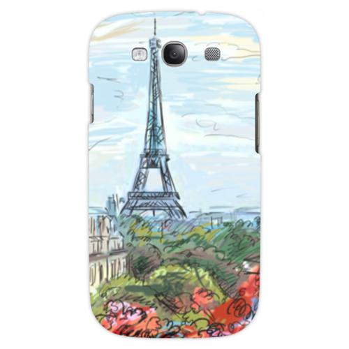 Заказать чехол для Samsung в Москве. Чехол для Samsung Galaxy S3 Эйфелева башня от Александр Гришин - готовые дизайны и нанесение принтов.