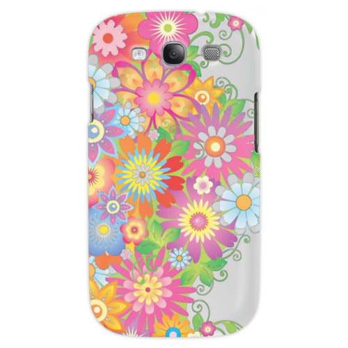 Заказать чехол для Samsung в Москве. Чехол для Samsung Galaxy S3 Цветы от Елена Гришина - готовые дизайны и нанесение принтов.