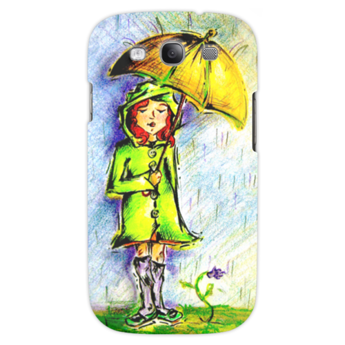 Заказать чехол для Samsung в Москве. Чехол для Samsung Galaxy S3 Дождик, дождик, уходи! от Рисуя Добро - готовые дизайны и нанесение принтов.
