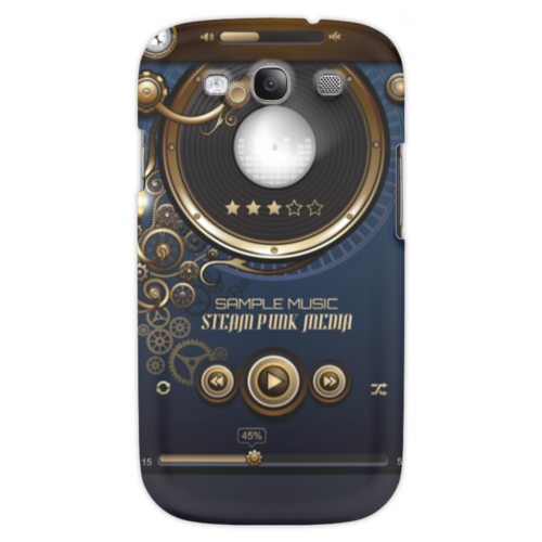 Заказать чехол для Samsung в Москве. Чехол для Samsung Galaxy S3 Стимпанк-музыка от Hardgott - готовые дизайны и нанесение принтов.