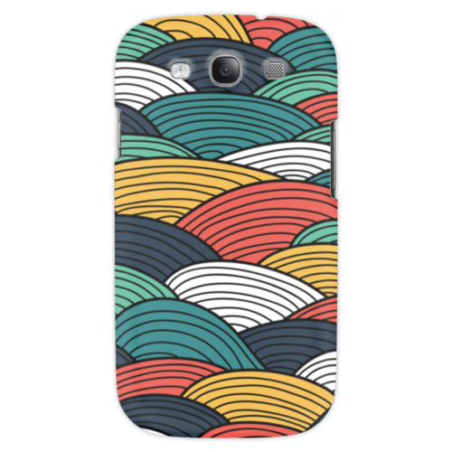 Заказать чехол для Samsung в Москве. Чехол для Samsung Galaxy S3 Цветные волны от BeliySlon - готовые дизайны и нанесение принтов.