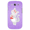 Заказать чехол для Samsung в Москве. Чехол для Samsung Galaxy S3 Влюбленная кошечка от Ordwen - готовые дизайны и нанесение принтов.