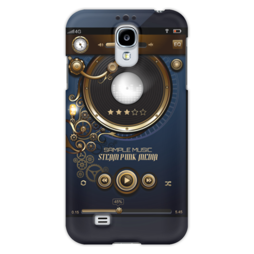 Заказать чехол для Samsung в Москве. Чехол для Samsung Galaxy S4 Стимпанк-музыка от Hardgott - готовые дизайны и нанесение принтов.