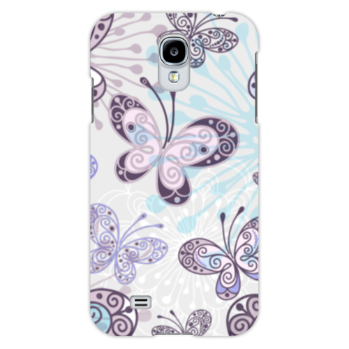 Заказать чехол для Samsung в Москве. Чехол для Samsung Galaxy S4 Фиолетовые бабочки от weeert - готовые дизайны и нанесение принтов.