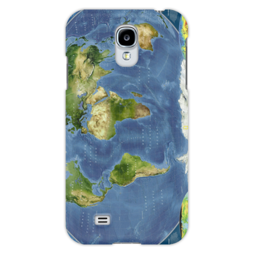 Заказать чехол для Samsung в Москве. Чехол для Samsung Galaxy S4 Карта мира от Елена Гришина - готовые дизайны и нанесение принтов.