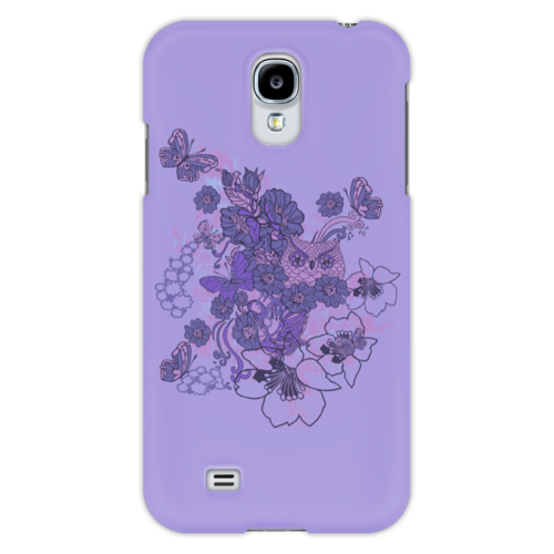 Заказать чехол для Samsung в Москве. Чехол для Samsung Galaxy S4 Сова в цветах от valezar - готовые дизайны и нанесение принтов.