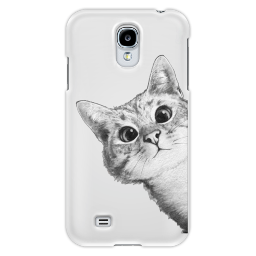 Заказать чехол для Samsung в Москве. Чехол для Samsung Galaxy S4 Любопытный кот от mug-shop - готовые дизайны и нанесение принтов.