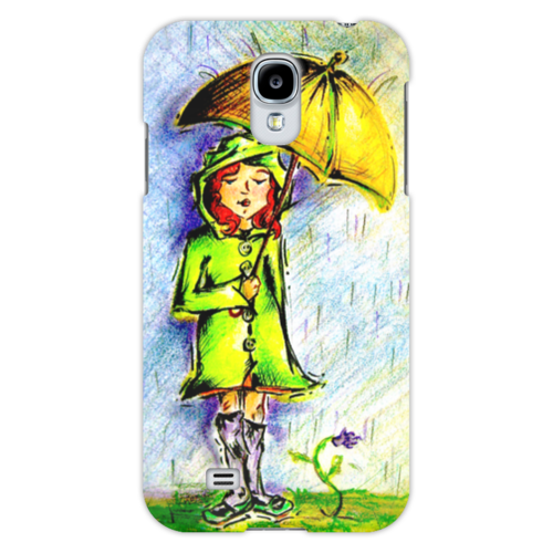 Заказать чехол для Samsung в Москве. Чехол для Samsung Galaxy S4 Дождик, дождик, уходи! от Рисуя Добро - готовые дизайны и нанесение принтов.