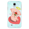 Заказать чехол для Samsung в Москве. Чехол для Samsung Galaxy S4 Влюбленный ангелок с сердцем от Ordwen - готовые дизайны и нанесение принтов.