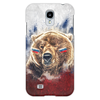 Заказать чехол для Samsung в Москве. Чехол для Samsung Galaxy S4 Русский Медведь от tutik_mutik@mail.ru - готовые дизайны и нанесение принтов.