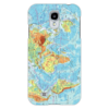 Заказать чехол для Samsung в Москве. Чехол для Samsung Galaxy S4 Карта мира от Елена Гришина - готовые дизайны и нанесение принтов.