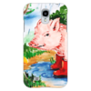 Заказать чехол для Samsung в Москве. Чехол для Samsung Galaxy S4 Маленькая свинка от Рисуя Добро - готовые дизайны и нанесение принтов.