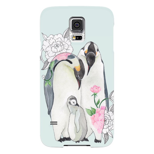 Заказать чехол для Samsung в Москве. Чехол для Samsung Galaxy S5 Пингвины от 4erta - готовые дизайны и нанесение принтов.