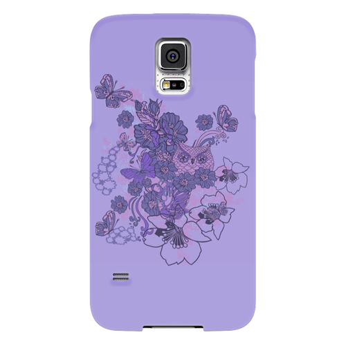 Заказать чехол для Samsung в Москве. Чехол для Samsung Galaxy S5 Сова в цветах от valezar - готовые дизайны и нанесение принтов.
