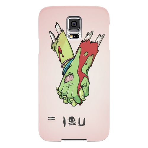 Заказать чехол для Samsung в Москве. Чехол для Samsung Galaxy S5 I love you (зомби) от Илья Щеблецов - готовые дизайны и нанесение принтов.