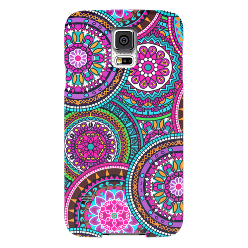 Заказать чехол для Samsung в Москве. Чехол для Samsung Galaxy S5 Бохо шик зеленый от eszadesign - готовые дизайны и нанесение принтов.