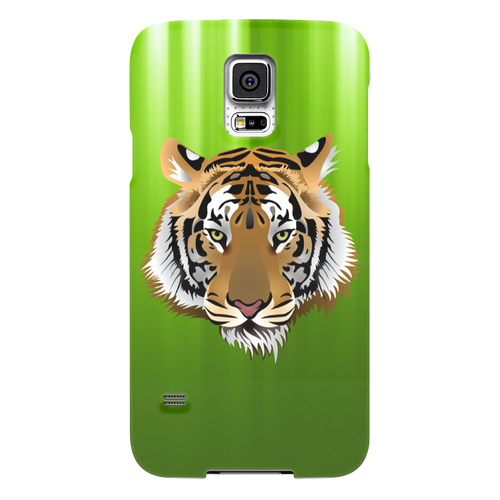 Заказать чехол для Samsung в Москве. Чехол для Samsung Galaxy S5 Взгляд тигра от Виктор Гришин - готовые дизайны и нанесение принтов.