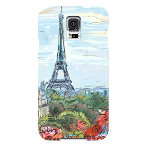 Заказать чехол для Samsung в Москве. Чехол для Samsung Galaxy S5 Эйфелева башня от Александр Гришин - готовые дизайны и нанесение принтов.