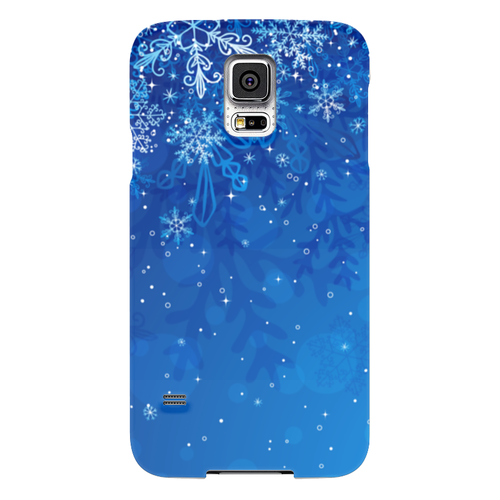 Заказать чехол для Samsung в Москве. Чехол для Samsung Galaxy S5 Снежинки от Елена Гришина - готовые дизайны и нанесение принтов.
