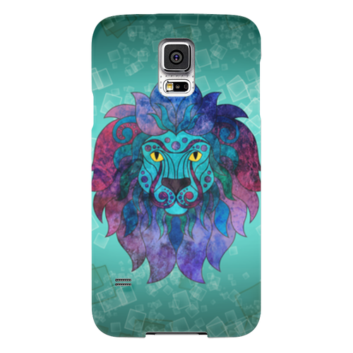 Заказать чехол для Samsung в Москве. Чехол для Samsung Galaxy S5 Яркий лев от Ordwen - готовые дизайны и нанесение принтов.