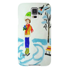 Заказать чехол для Samsung в Москве. Чехол для Samsung Galaxy S5 Зимние забавы от mrs-snit@yandex.ru - готовые дизайны и нанесение принтов.