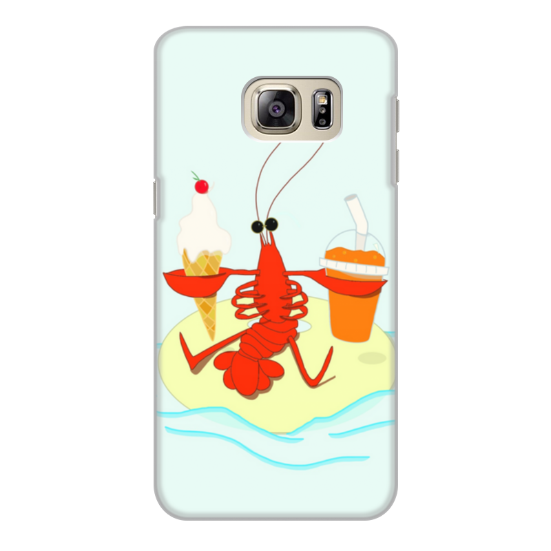 Printio Чехол для Samsung Galaxy S6 Edge, объёмная печать Подарок для рака. рак. отпуск. отдых. лето.