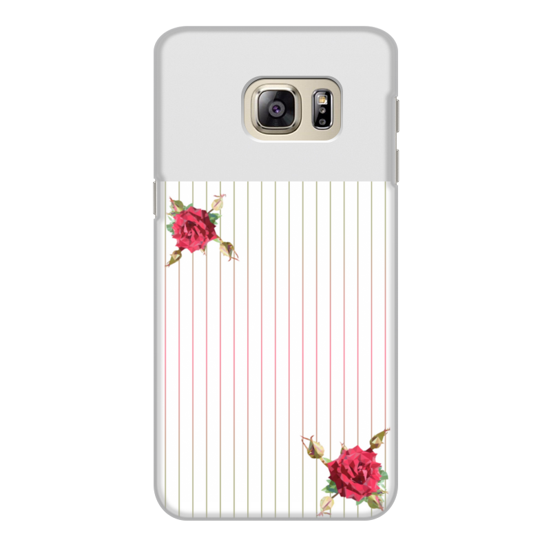 Printio Чехол для Samsung Galaxy S6 Edge, объёмная печать Rose low poly vector жидкий чехол с блестками девушка в купальнике нарисованная на samsung galaxy a8 самсунг галакси а8 плюс 2018