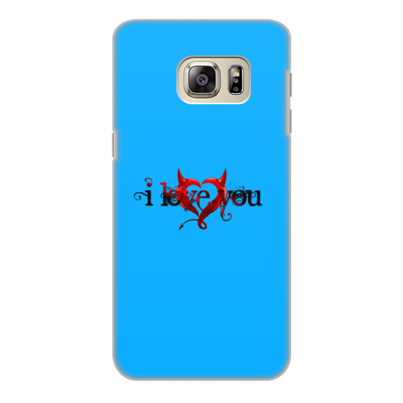 Printio Чехол для Samsung Galaxy S6 Edge, объёмная печать I love you силиконовый чехол с принтом i love you для samsung galaxy a10 самсунг а10