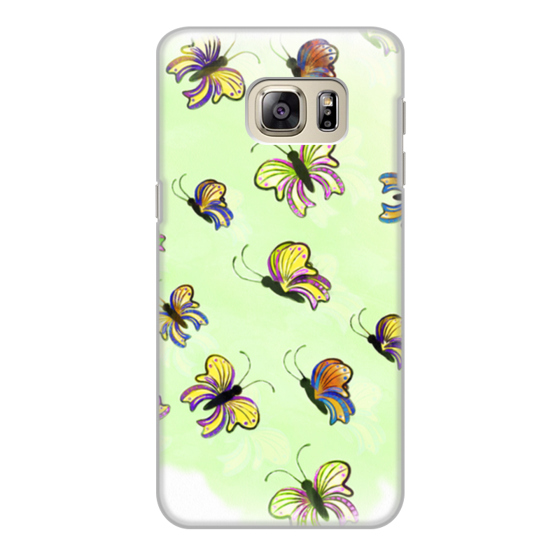 Printio Чехол для Samsung Galaxy S6 Edge, объёмная печать Бабочки
