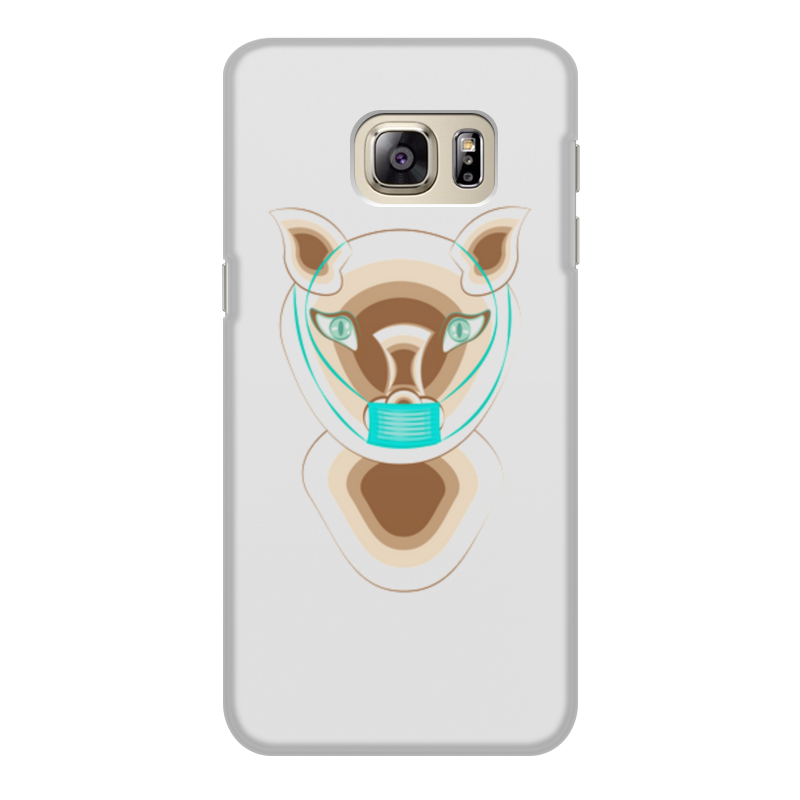 Printio Чехол для Samsung Galaxy S6 Edge, объёмная печать Кошка в маске