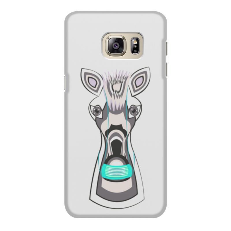 Printio Чехол для Samsung Galaxy S6 Edge, объёмная печать Зебра в маске printio чехол для samsung galaxy s6 edge объёмная печать львица в маске
