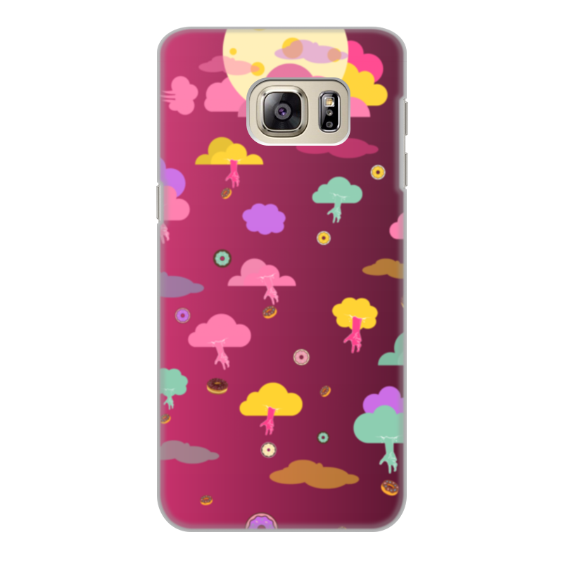 Printio Чехол для Samsung Galaxy S6 Edge, объёмная печать Full donut moon by black-lemon-design