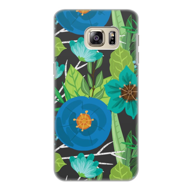 Printio Чехол для Samsung Galaxy S6 Edge, объёмная печать flowers