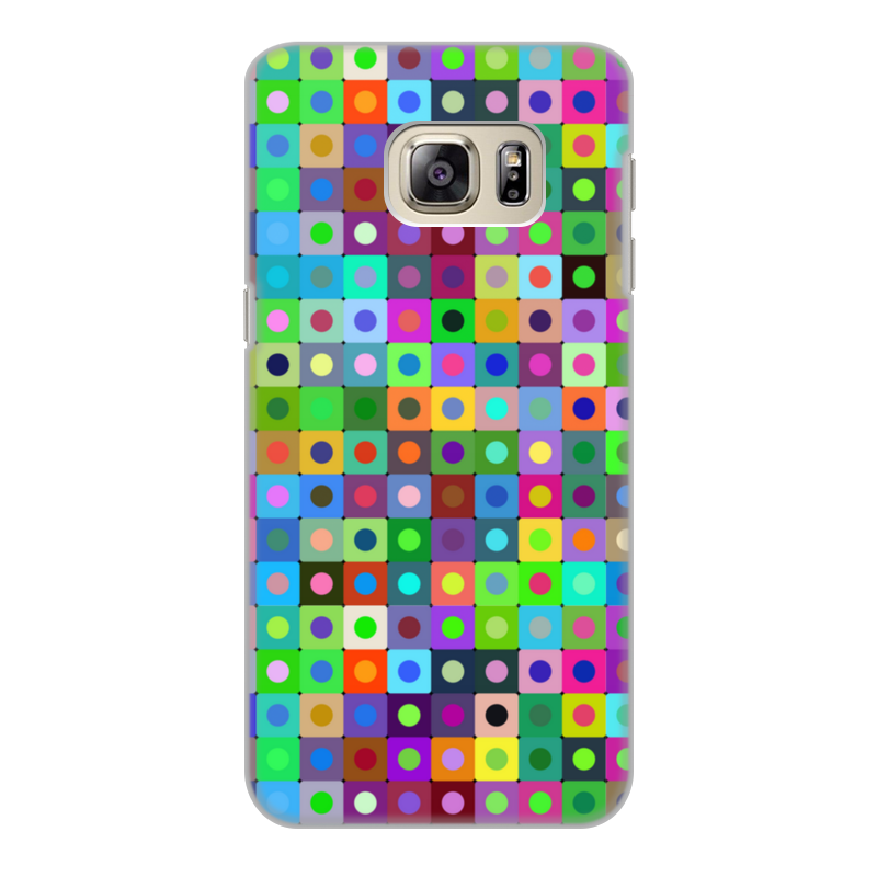 Printio Чехол для Samsung Galaxy S6 Edge, объёмная печать Круги и квадраты printio чехол для samsung galaxy s6 edge объёмная печать круги и квадраты