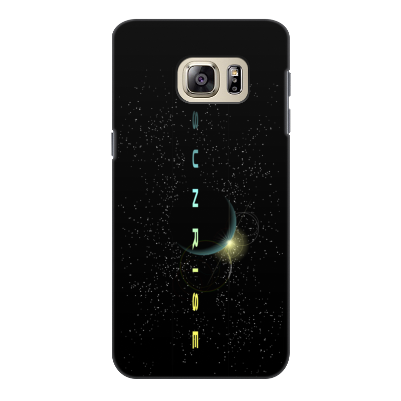 Printio Чехол для Samsung Galaxy S6 Edge, объёмная печать Восход солнца над планетой.