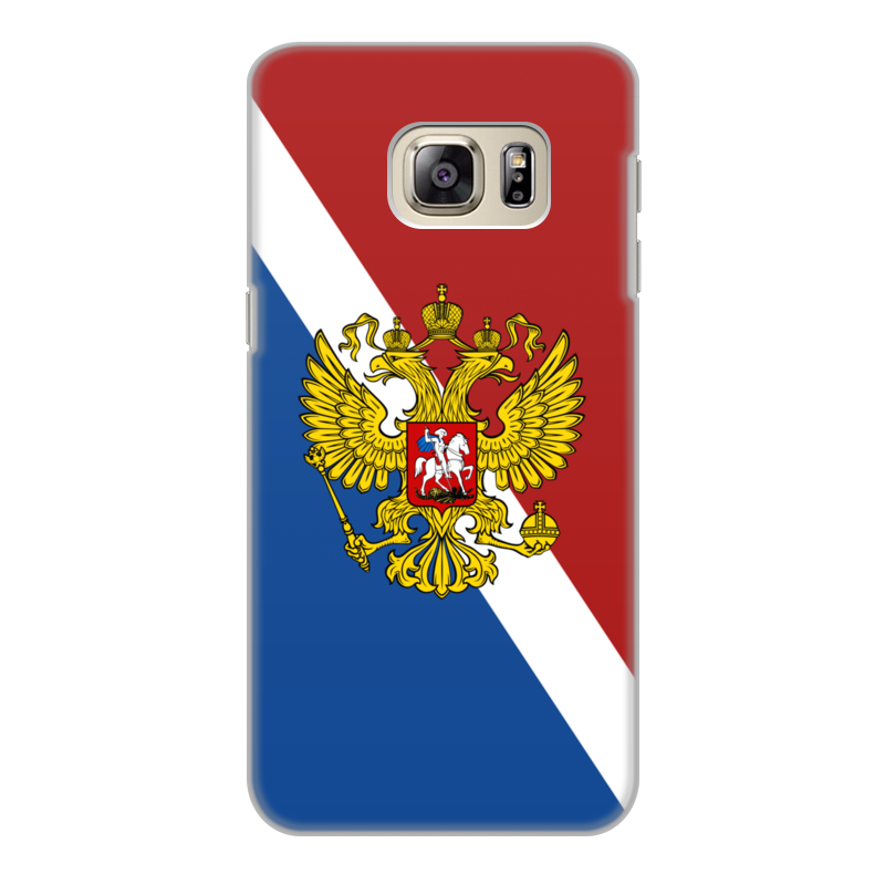 Printio Чехол для Samsung Galaxy S6 Edge, объёмная печать Флаг россии