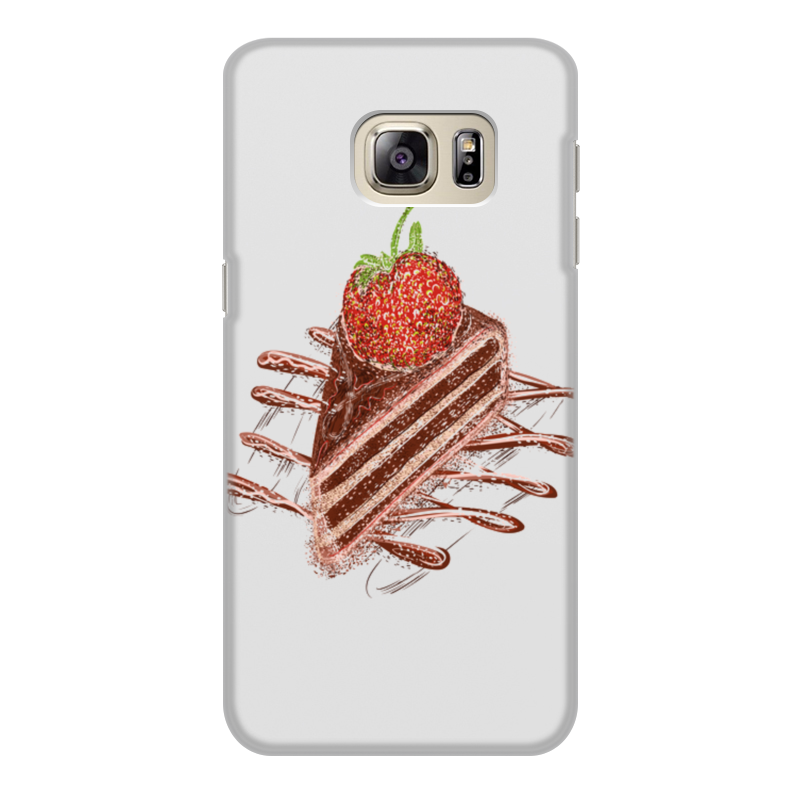 Printio Чехол для Samsung Galaxy S6 Edge, объёмная печать Порция торта printio чехол для samsung galaxy s8 plus объёмная печать порция торта