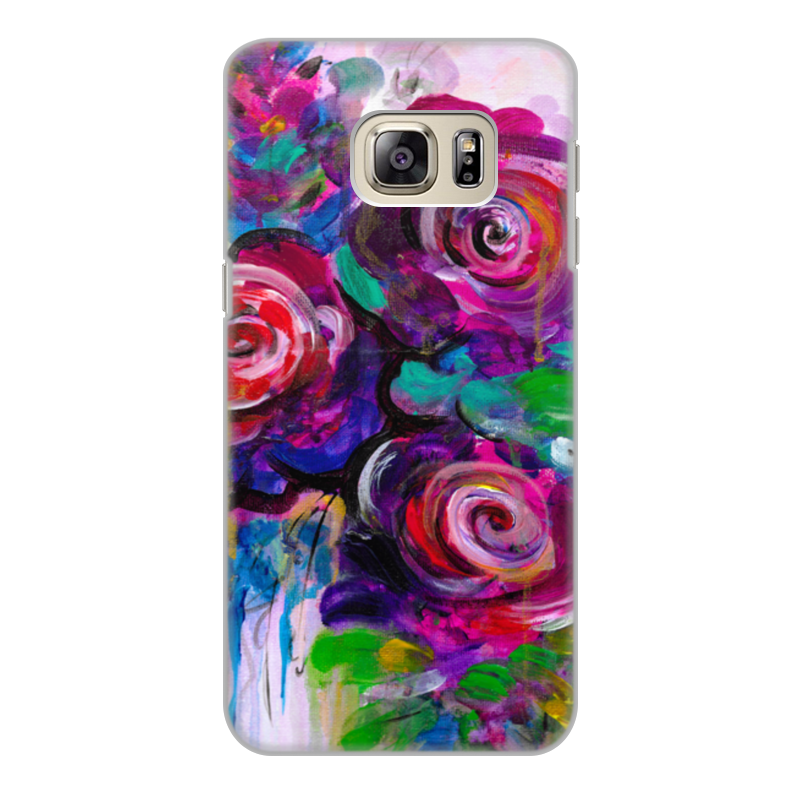 Printio Чехол для Samsung Galaxy S6 Edge, объёмная печать Цветочная провокация жидкий чехол с блестками цветочная фантазия 2 на samsung galaxy m31 самсунг галакси м31