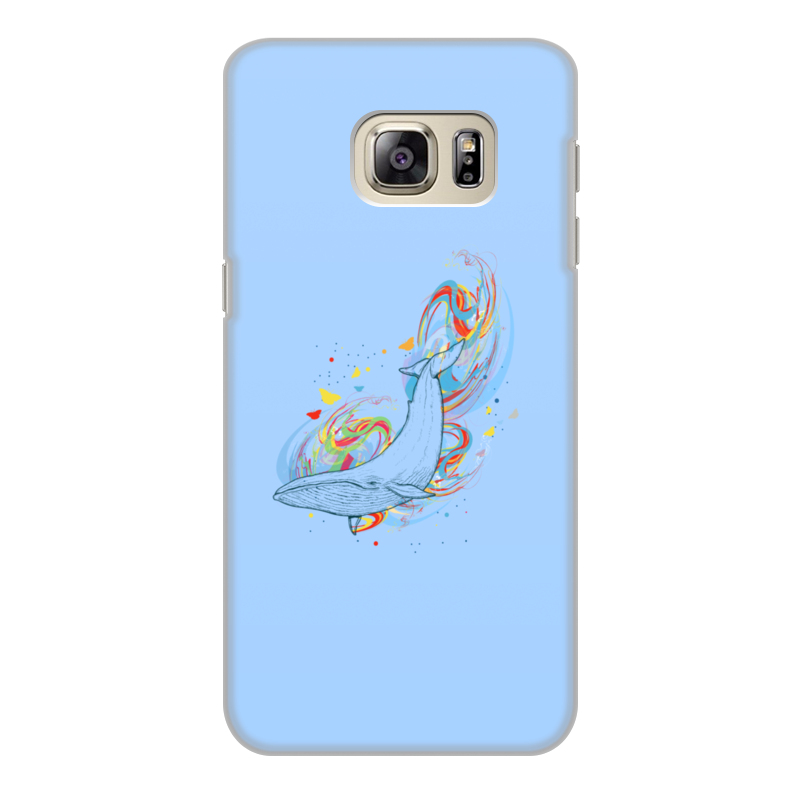 Printio Чехол для Samsung Galaxy S6 Edge, объёмная печать Кит и волны printio чехол для samsung galaxy s6 edge объёмная печать кит и волны