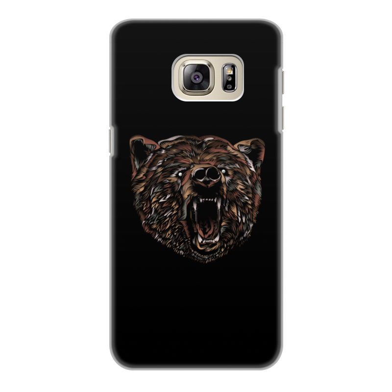 Printio Чехол для Samsung Galaxy S6 Edge, объёмная печать Пёстрый медведь