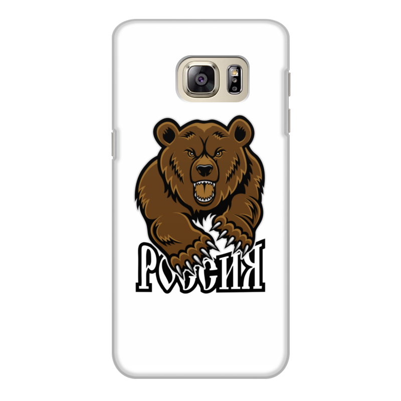 Printio Чехол для Samsung Galaxy S6 Edge, объёмная печать Медведь. символика цена и фото