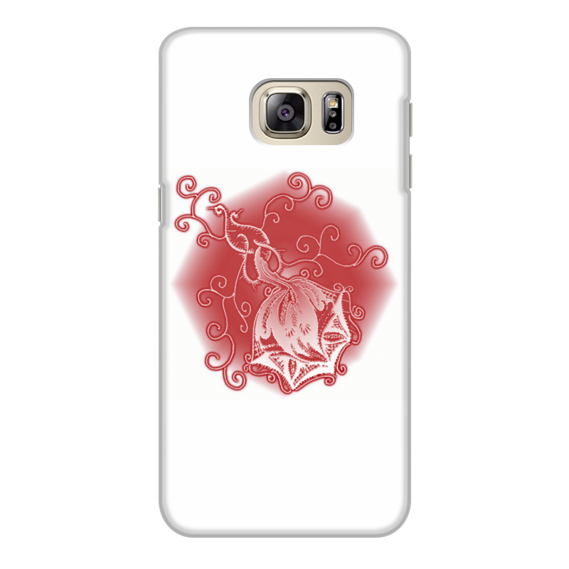 Printio Чехол для Samsung Galaxy S6 Edge, объёмная печать Ажурная роза